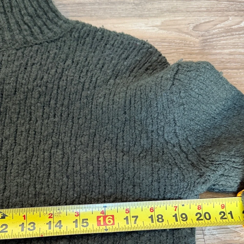 Vince Wool Blend Pullover Mock Neck Hunter Sweater, Size: M